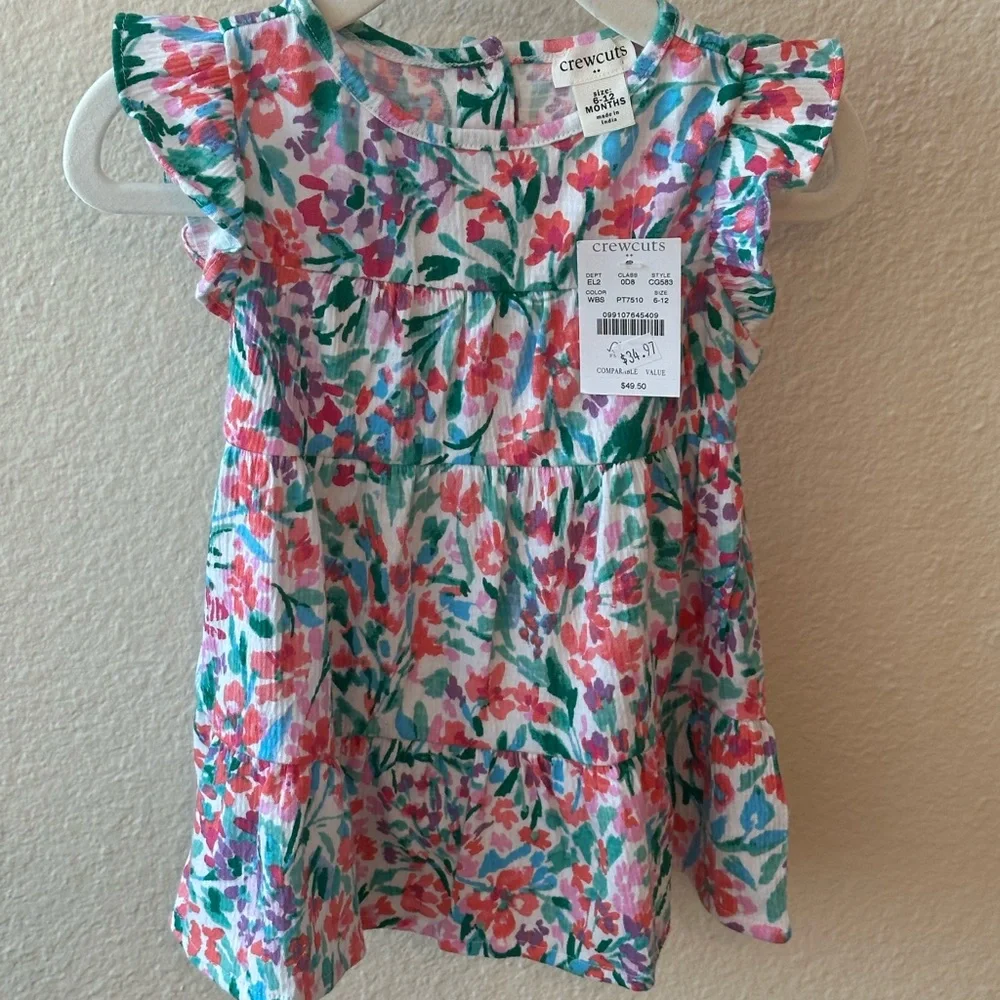 Crewcuts Multicolor Floral Ruffle Dress - Picture 4 of 8